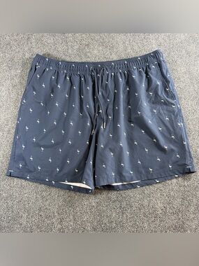 Goodfellow Swim Trunks Men's XXL Blue Flamingo Print Quick Dry Shorts Lined